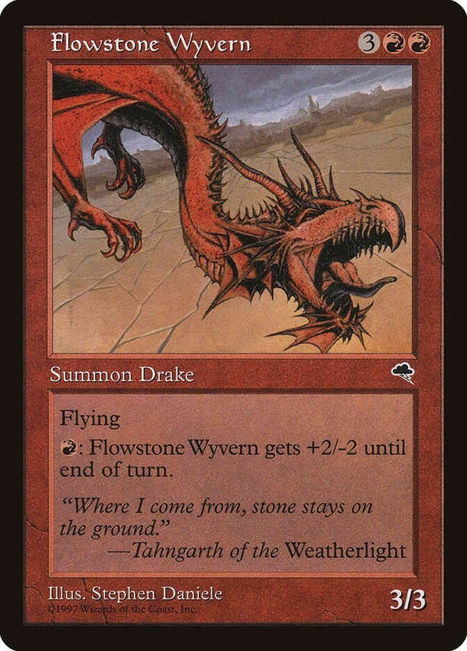 Flowstone Wyvern (LP-NM) ~ Rare from Tempest 176 MTG