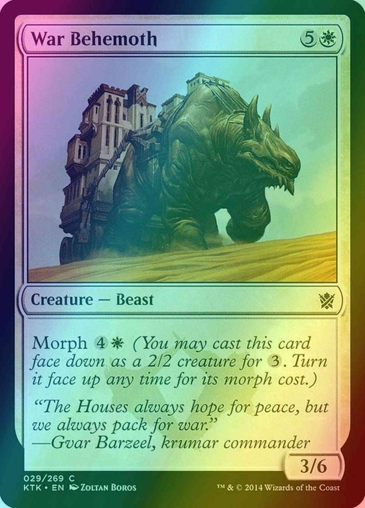 WAR BEHEMOTH FOIL ( LP-NM) ~ Khans of Tarkir MTG