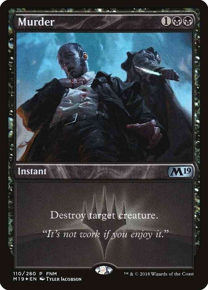 Murder FOIL (LP-NM) ~ PROMO from Magic Core set 2019 #110 MTG