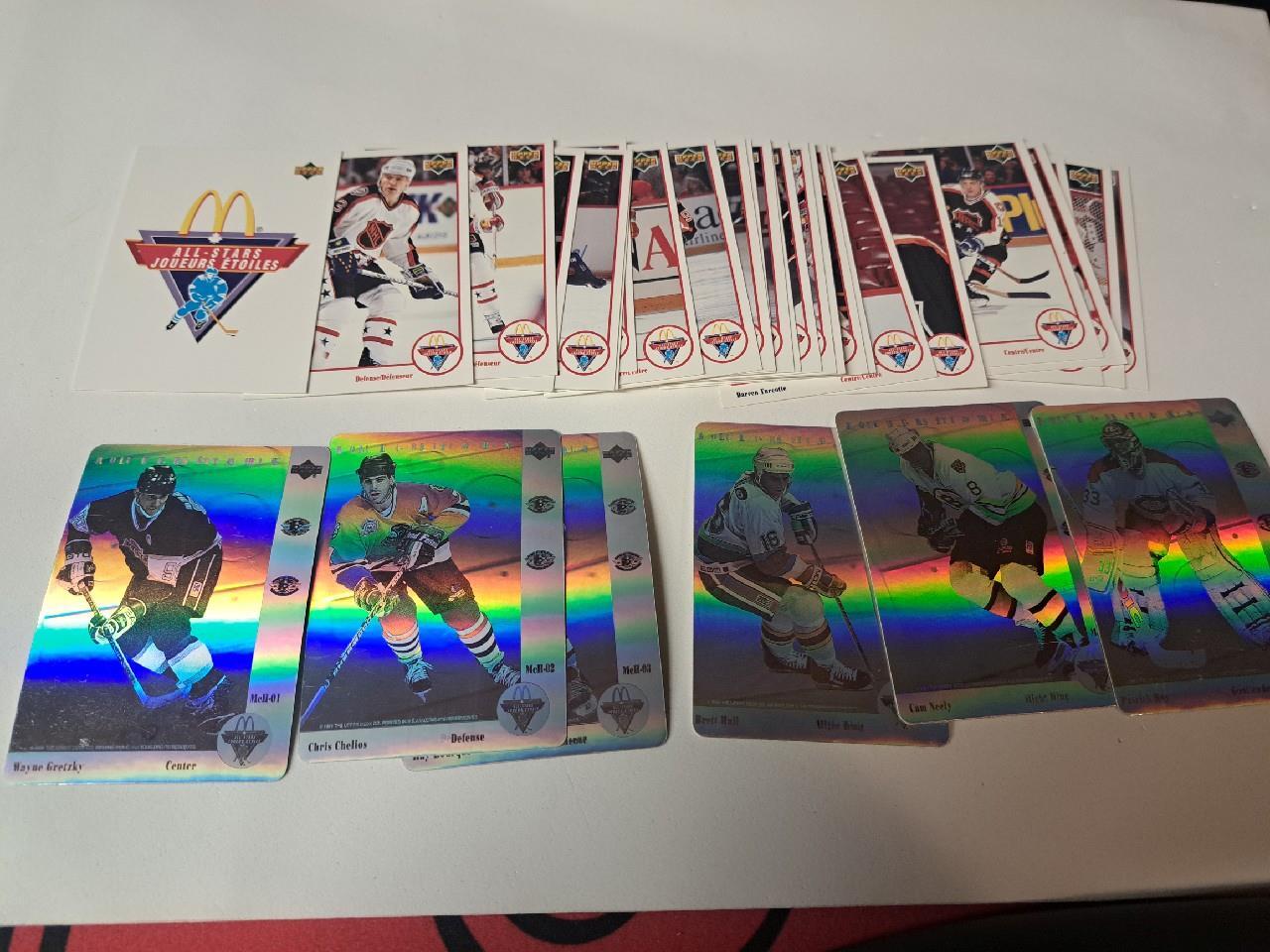 1991-92 McDonald's Upper Deck All-Star Hockey 25 Set + 6 Hologram Set Bilingual