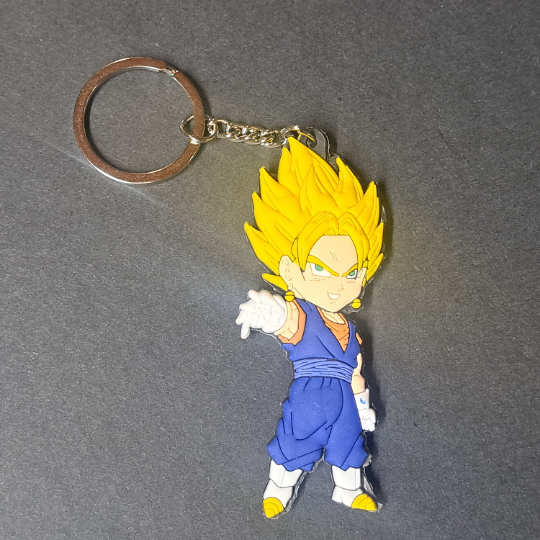 VEGITO from Dragon Ball Z Key Chain; Dual Sided, PVC Figurine Chain
