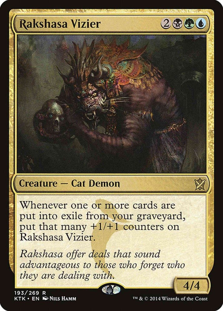 Rakshasa Vizier #193 (LP-NM) Rare from Khans of Tarkir MTG 2014