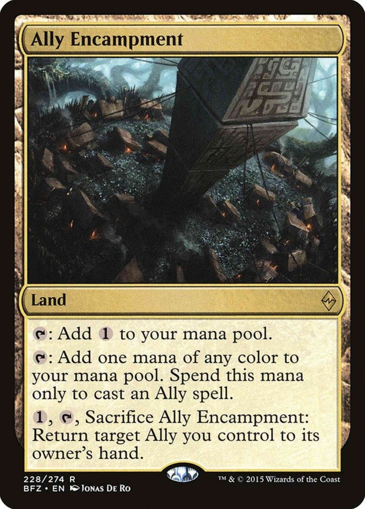 Ally Encampment (LP-NM) ~ Rare from Battle for Zendikar #228 MTG