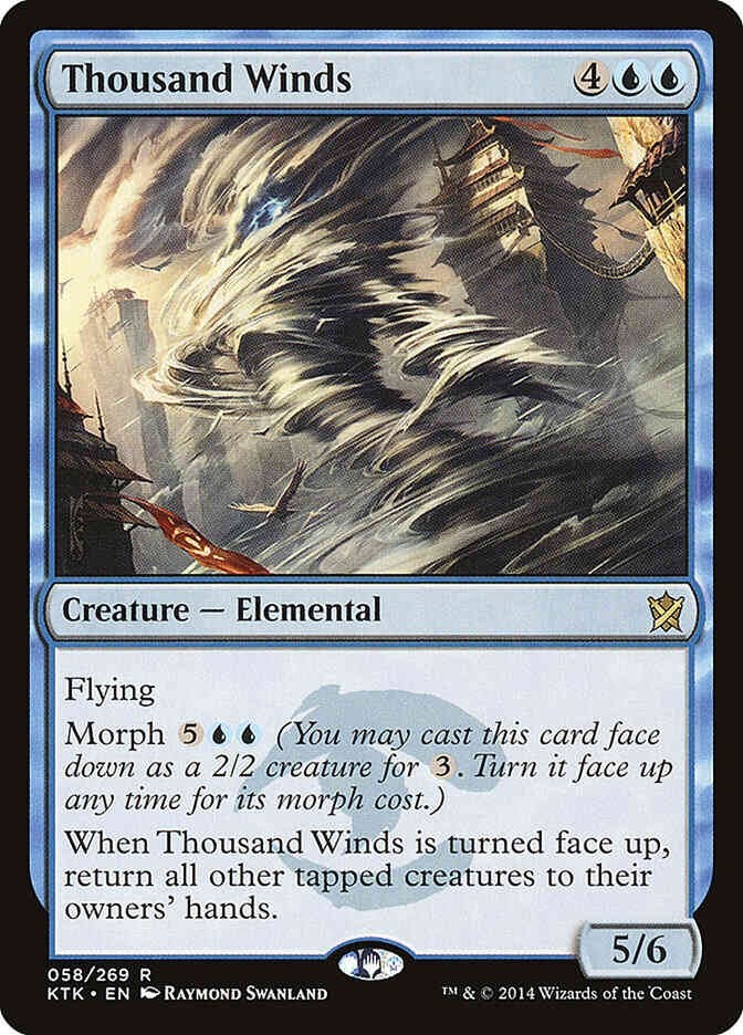Thousand Winds #58 (LP-NM) Rare from Khans of Tarkir MTG 2014