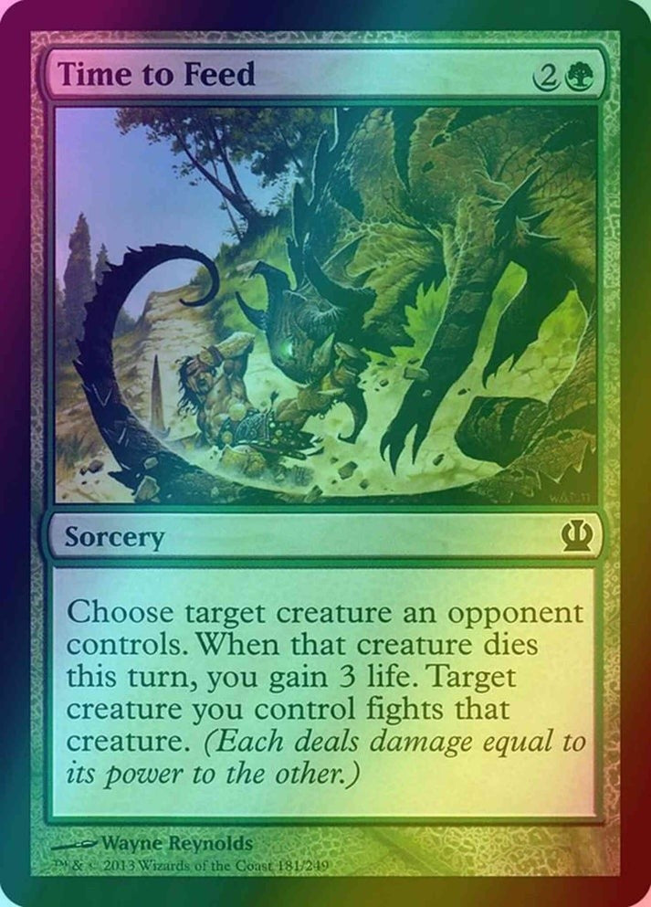 Time to Feed FOIL #181 (LP-NM) C from Theros MTG 2013