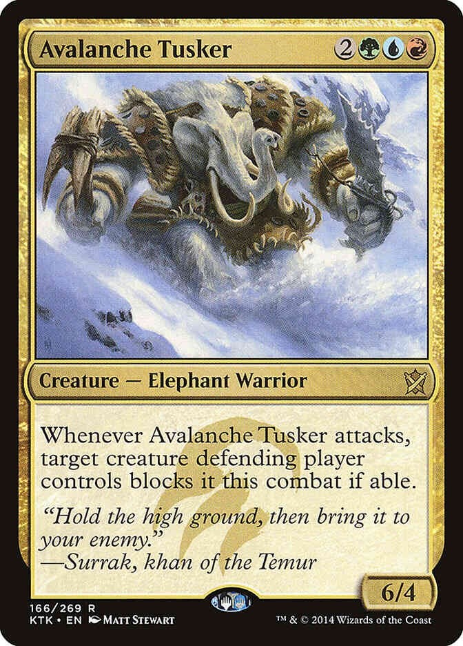 Avalanche Tusker #166 (LP-NM) Rare from Khans of Tarkir MTG 2014