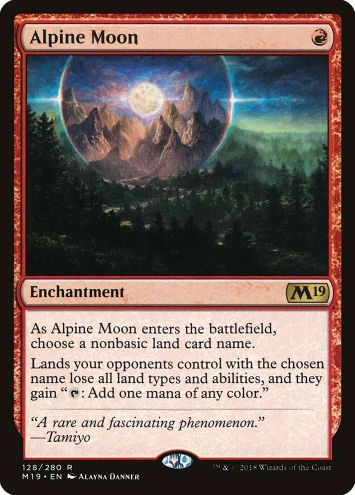 Alpine Moon (LP-NM) ~ Rare from Core set 2019 #128 MTG