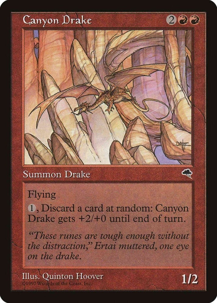 Canyon Drake (LP-NM) ~ Rare from Tempest 166 MTG