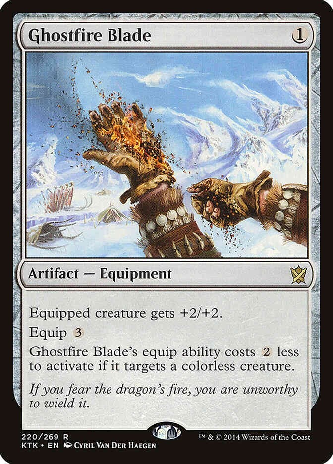 Ghostfire Blade #220 (LP-NM) Rare from Khans of Tarkir MTG 2014