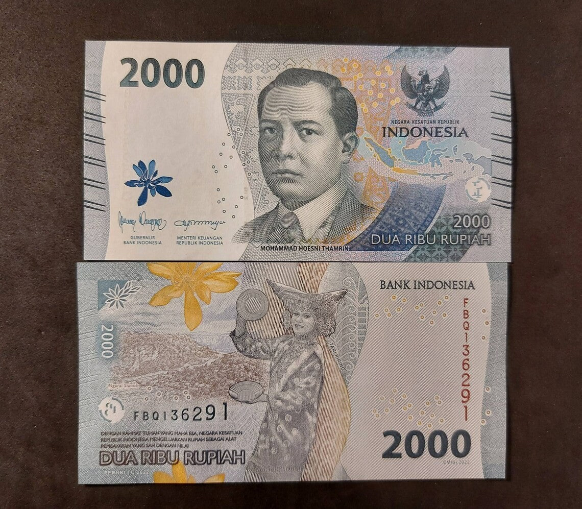 INDONESIA 2000 Rupiah; 2022; New design,UNC; B-618a; features M Thamrin