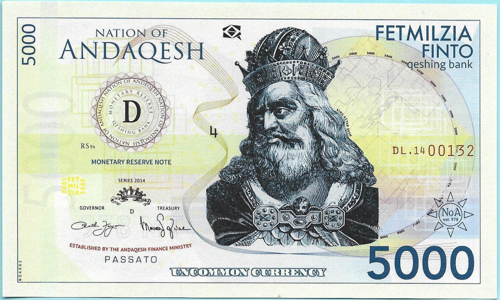 2014 ANDAQESH 5000 FINTO - Limited Private Fantasy Issue - Nude Queen A. Qesh