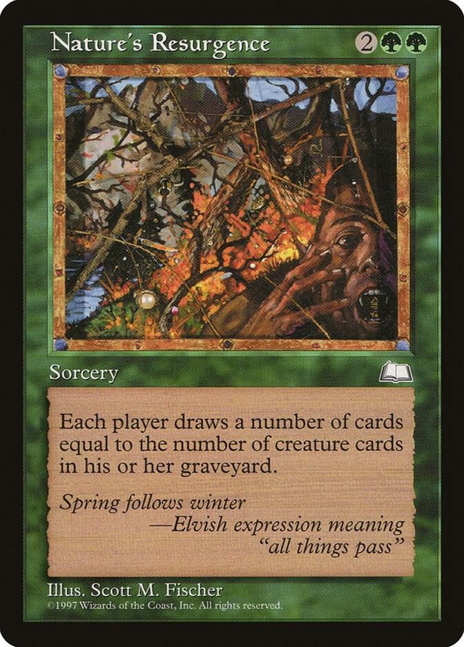 Nature's Resurgence (LP-NM) Rare from Weatherlight # MTG