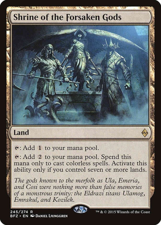 Shrine of the Forsaken Gods (LP-NM) ~ Rare from Battle for Zendikar #245 MTG