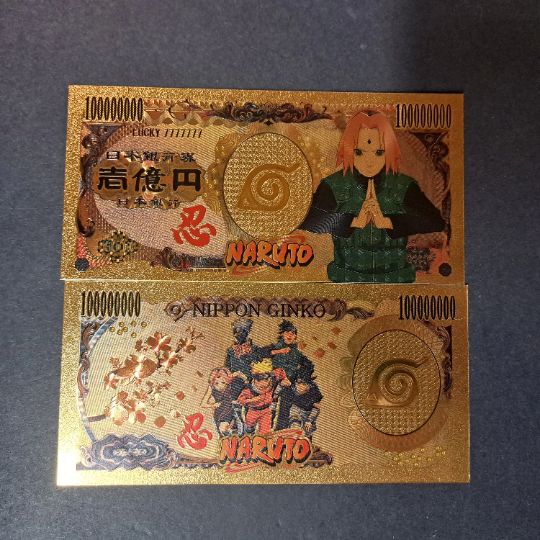 TSUNADE - Japanese Anime; .9999 GOLD Billion Yen; With display holder