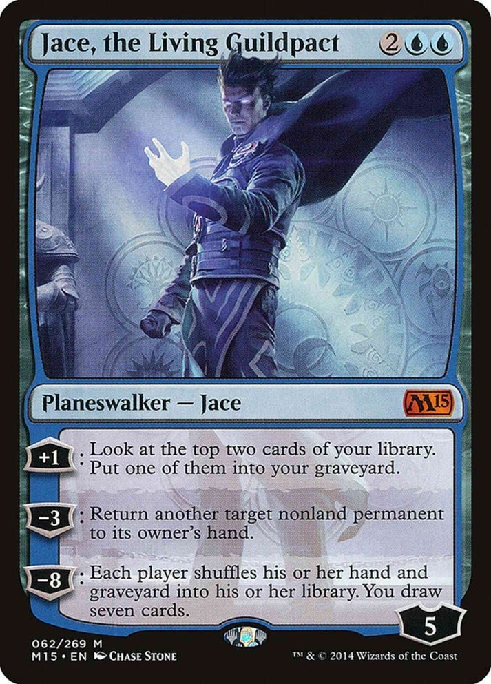 Jace, the Living Guildpact (LP-NM) ~ Core Set 2015  #62 MTG