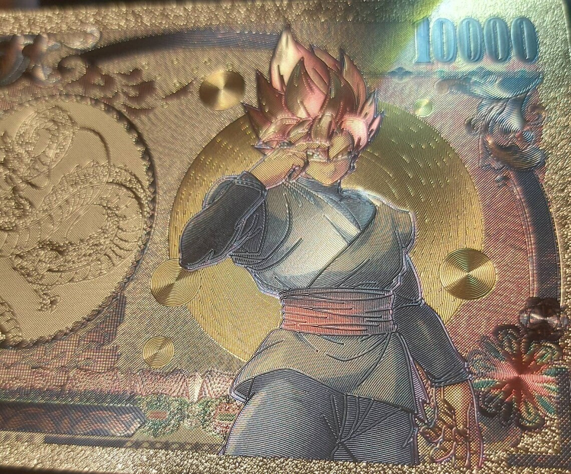 GOKU BLACK - Japanese Anime; .9999 GOLD Yen; With display holder