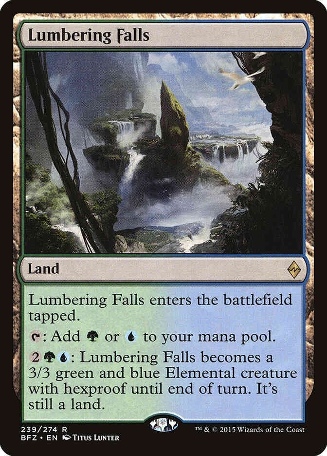 Lumbering Falls (LP-NM) ~ Rare from Battle for Zendikar #239 MTG