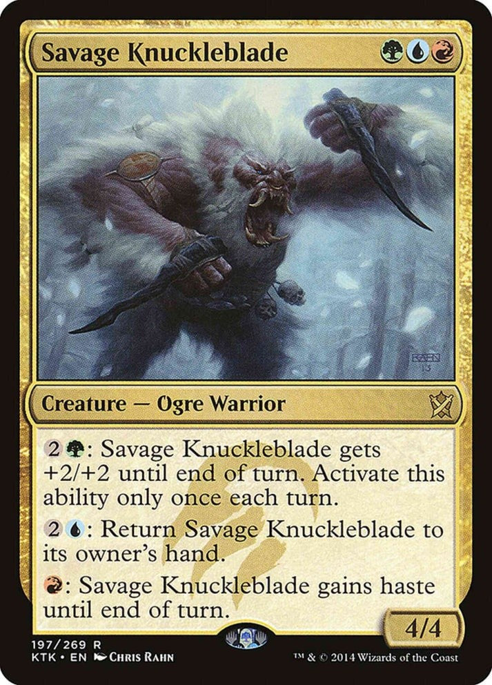 Savage Knuckleblade #197 (LP-NM) Rare from Khans of Tarkir MTG 2014