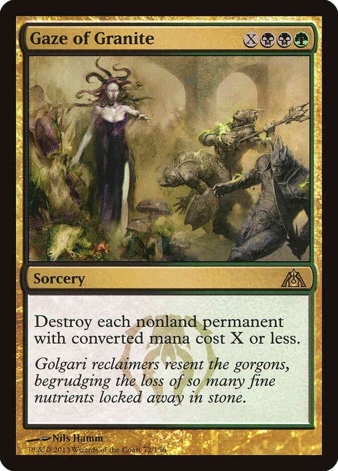 Gaze of Granite (LP-NM) ~ Rare from Dragon's Maze #72 MTG