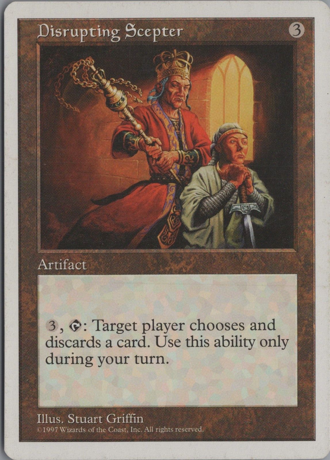 Disrupting Scepter #365 (LP) Rare from Fifth Edition MTG 1997