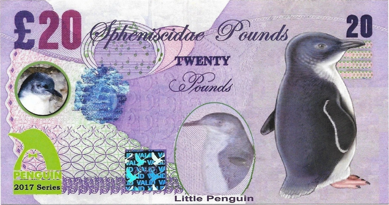 2017 Penguin Series; All 17 PENGUIN Fantasy notes; 20 Spheniscidae Pounds