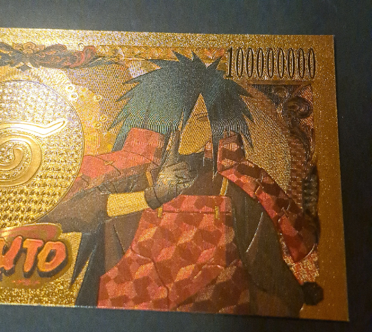 MADARA UCHIHA - Japanese Anime; .9999 GOLD Billion Yen; With display holder