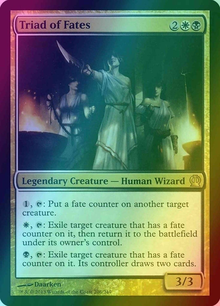 Triad of Fates FOIL #206 (LP-NM) R from Theros MTG 2013