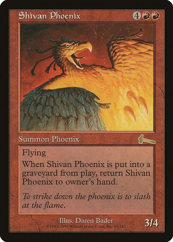 Shivan Phoenix (LP-NM) Rare from Urza's Legacy #91 MTG