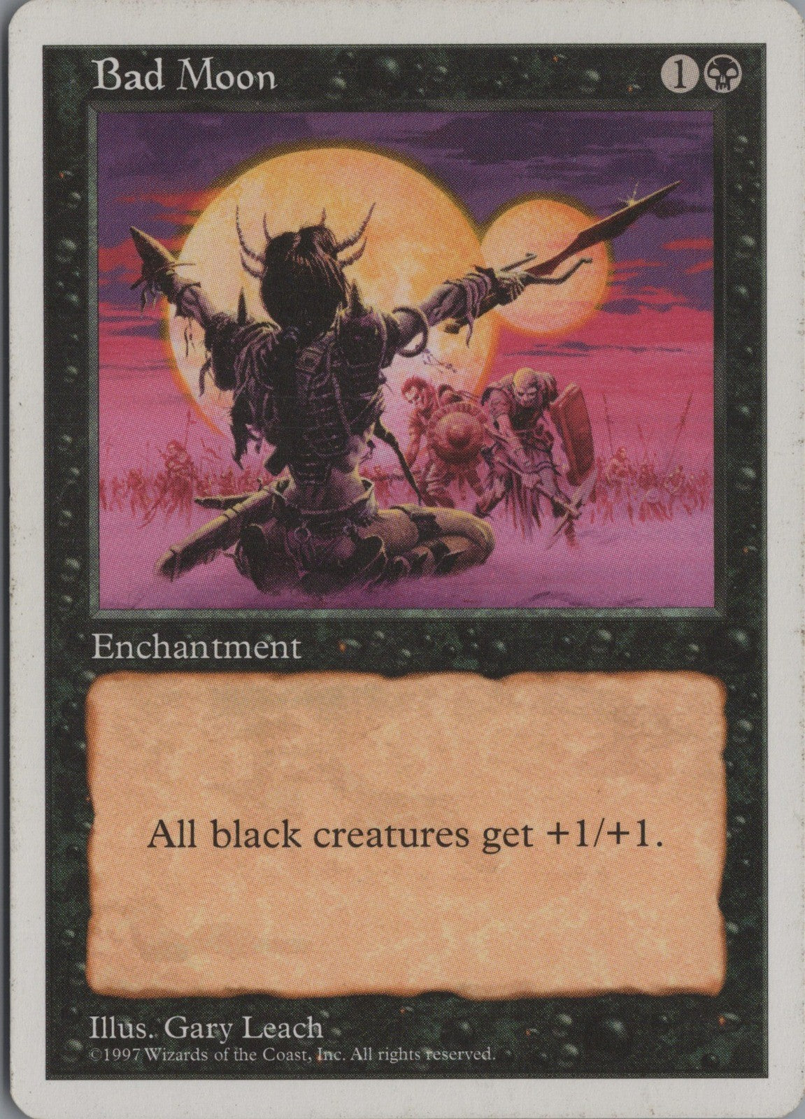 Bad Moon #142 (LP) Rare from Fifth Edition MTG 1997