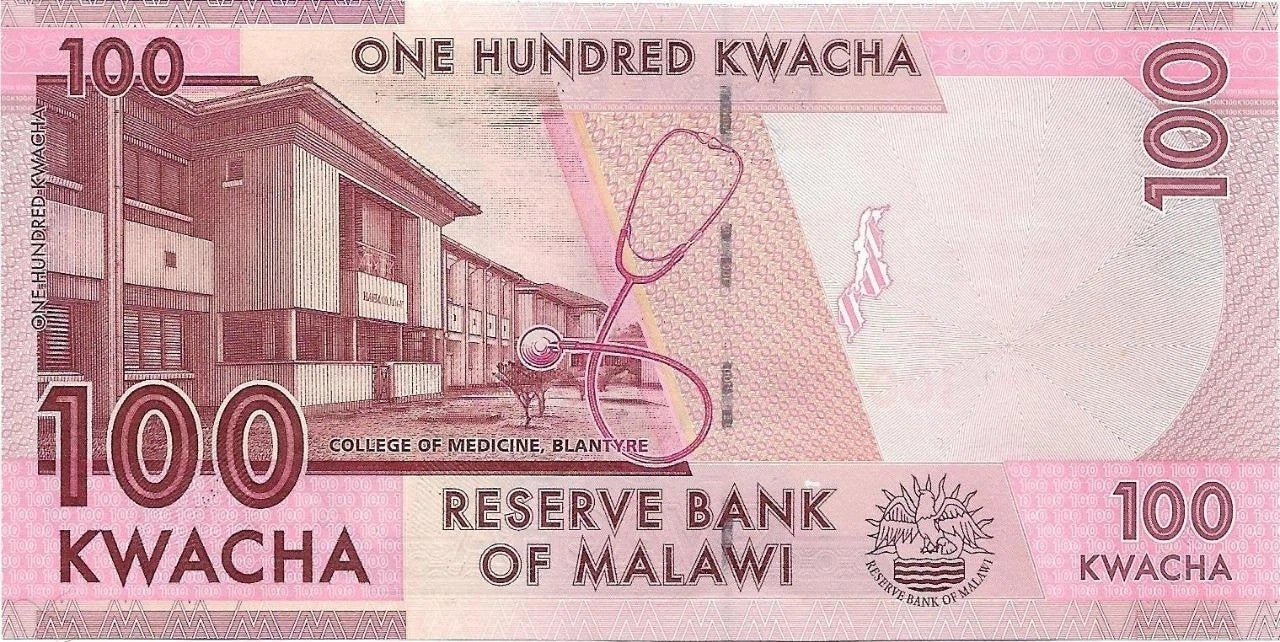 MALAWI Banknote SET; 50 and 100 Kwacha; P-64c and 65c; UNCIRCULATED