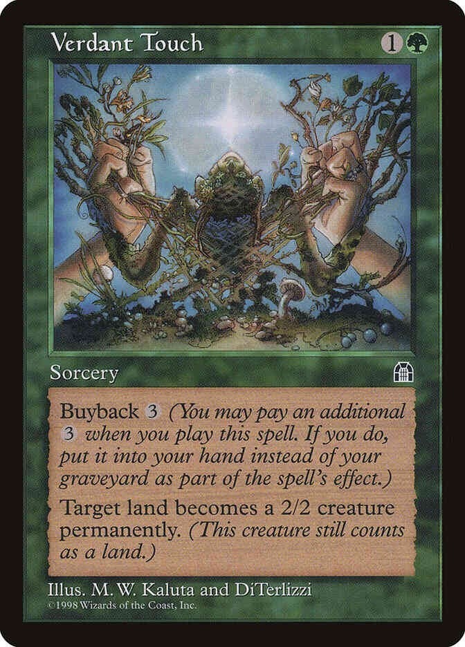 Verdant Touch (LP-NM) ~ Rare from Stronghold #123 MTG
