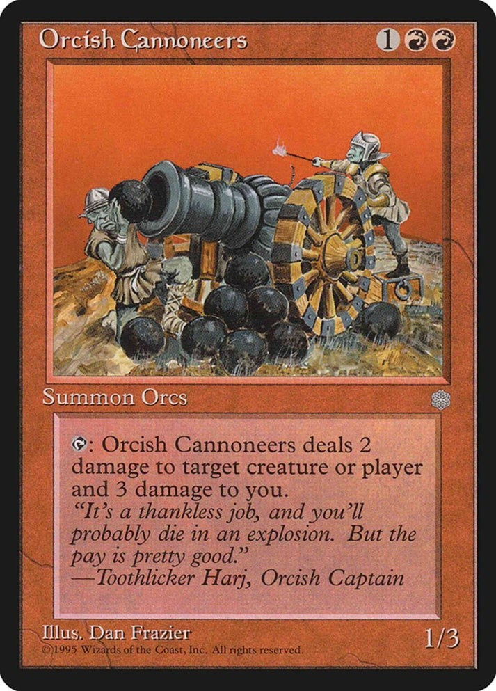 Orcish Cannoneers (LP) ~ from Ice Age #205 MTG