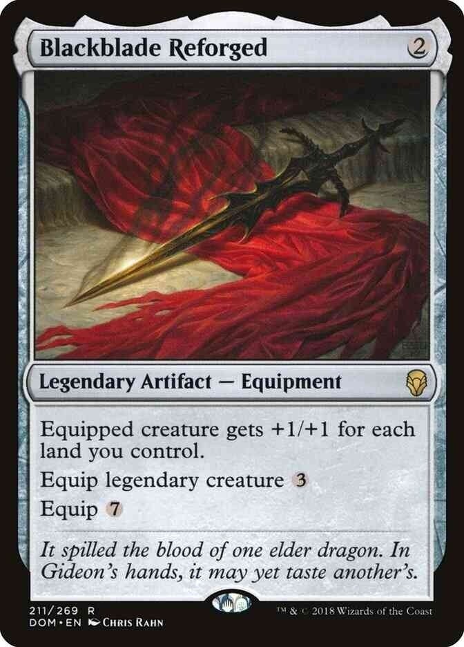 Blackblade Reforged (LP-NM) ~ Rare from Dominaria #211 MTG