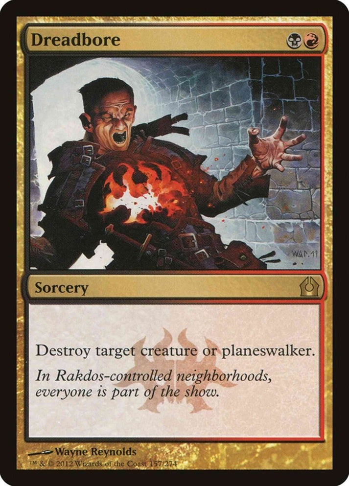 Dreadbore (LP-NM) ~ Rare from Return to Ravnica #157 MTG