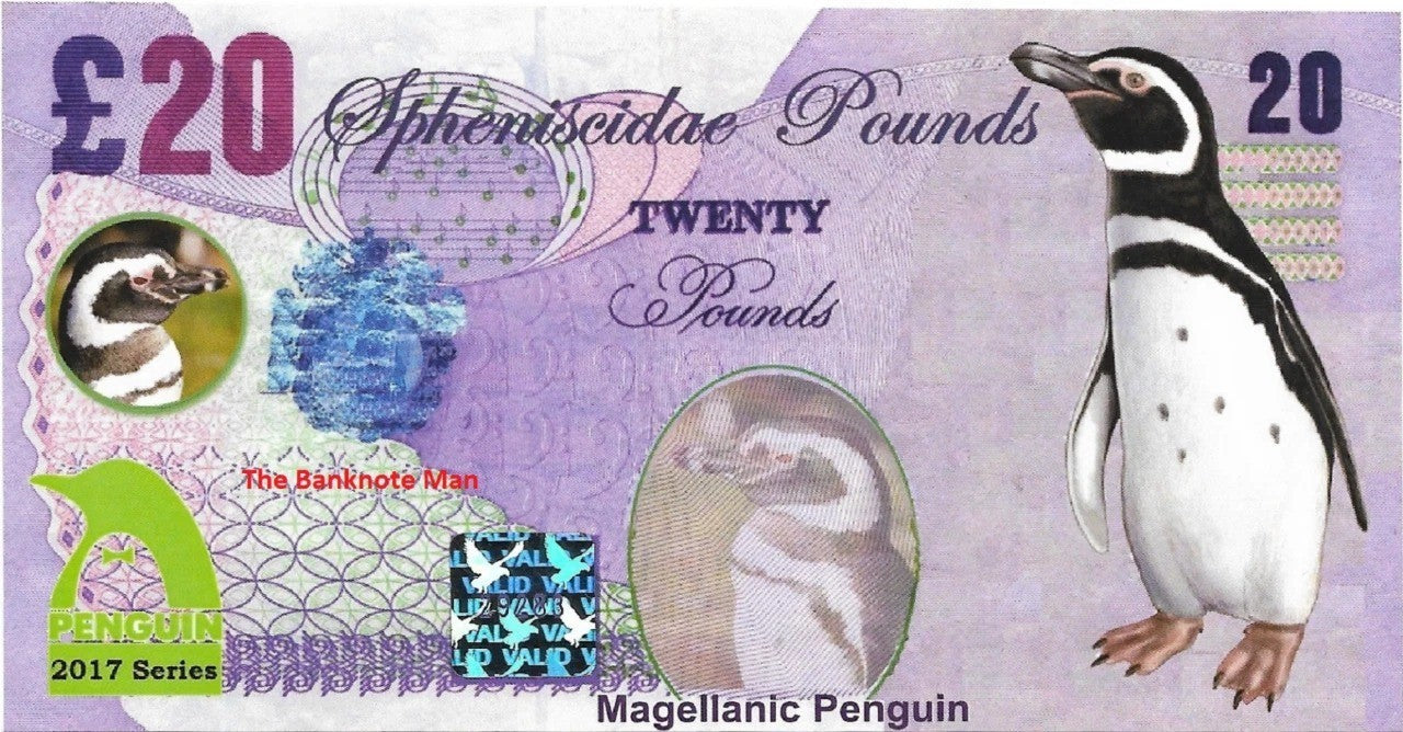 2017 Penguin Series; All 17 PENGUIN Fantasy notes; 20 Spheniscidae Pounds