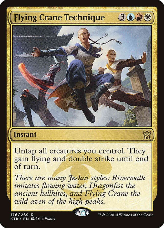 Flying Crane Technique #176 (LP-NM) Rare from Khans of Tarkir MTG 2014