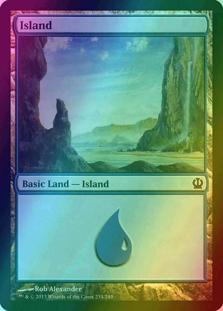 Island FOIL #234 (LP-NM) from Theros MTG 2013