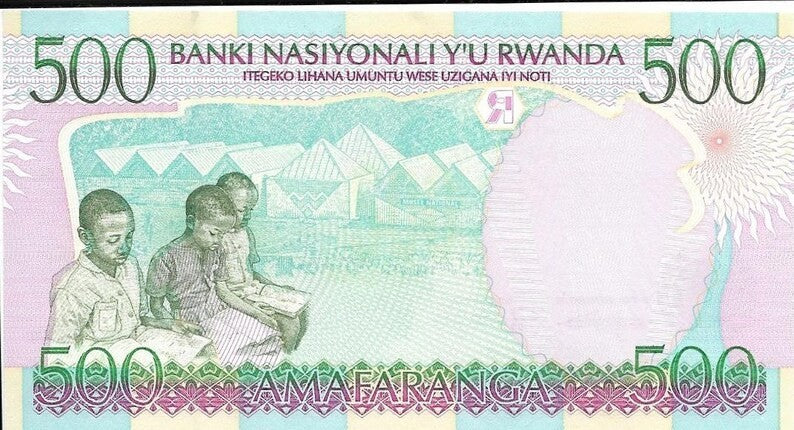 Rwanda 500 Francs, P - 26a, UNC from 1998, Featuring MOUNTAIN GORILLAS
