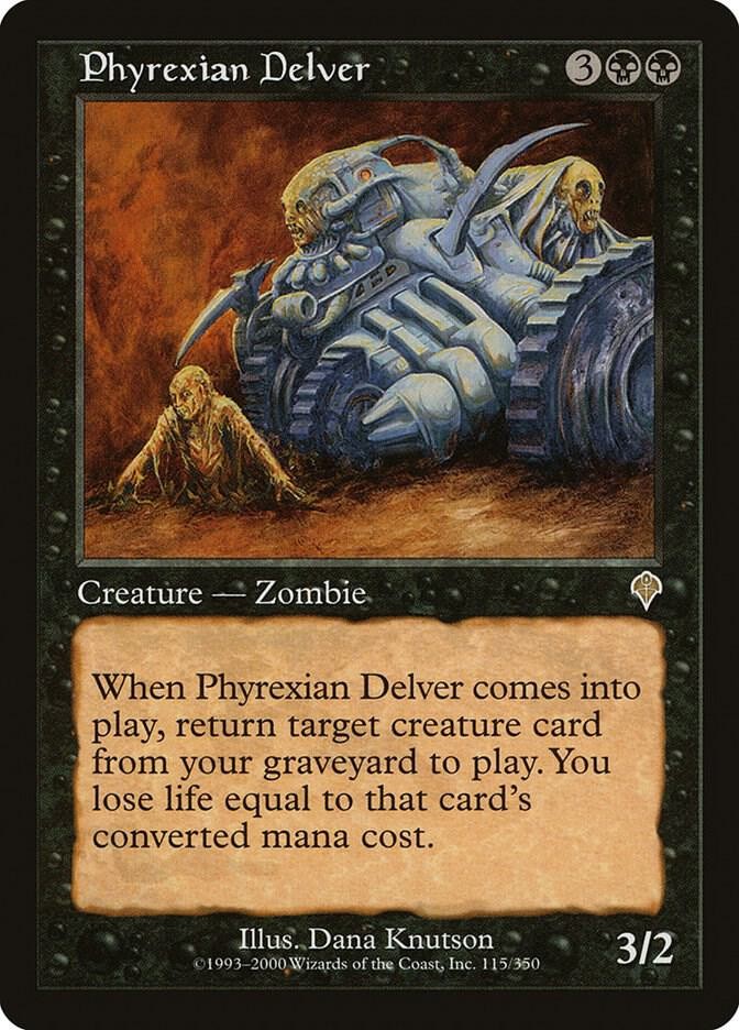 Phyrexian Delver (LP-NM) Rare from Invasion # 115 MTG