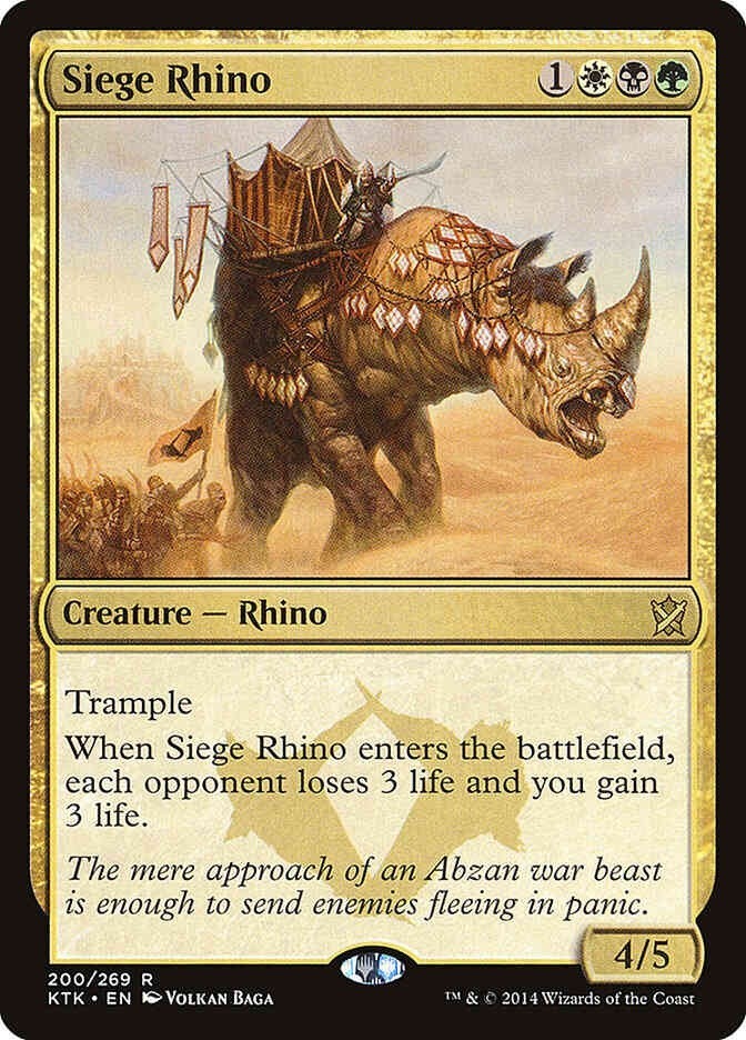 Siege Rhino (LP-NM) ~ Rare from Khans of Tarkir #200 MTG