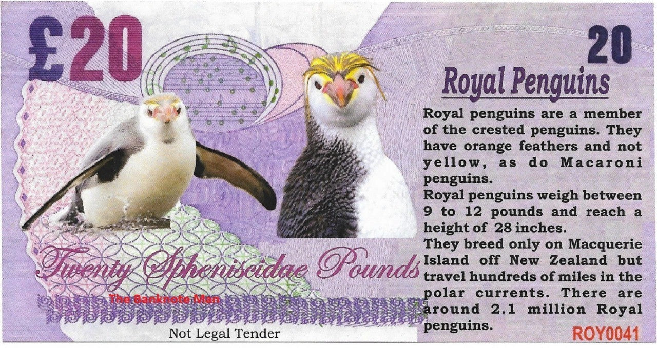 2017 Penguin Series; All 17 PENGUIN Fantasy notes; 20 Spheniscidae Pounds