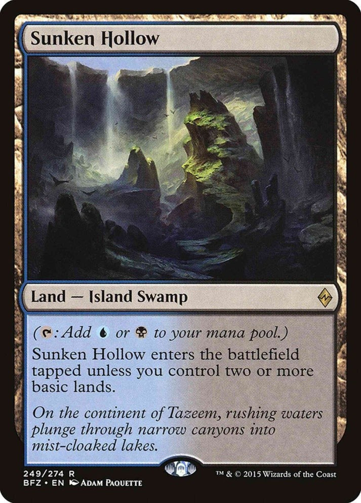 Sunken Hollow (LP-NM) ~ Rare from Battle for Zendikar #249 MTG