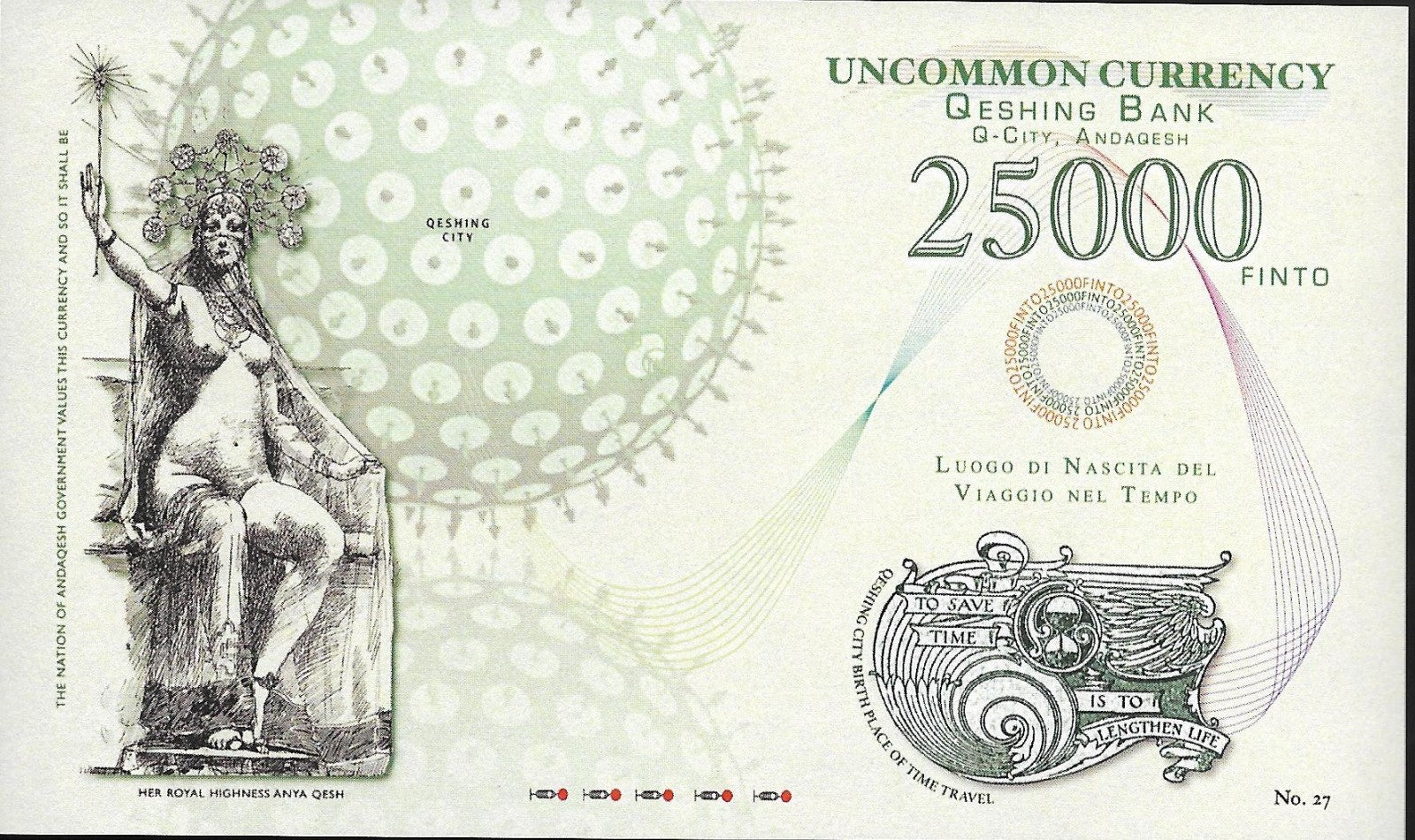 2014 ANDAQESH 25000 FINTO - Limited Private Fantasy Issue - Nude Queen A. Qesh