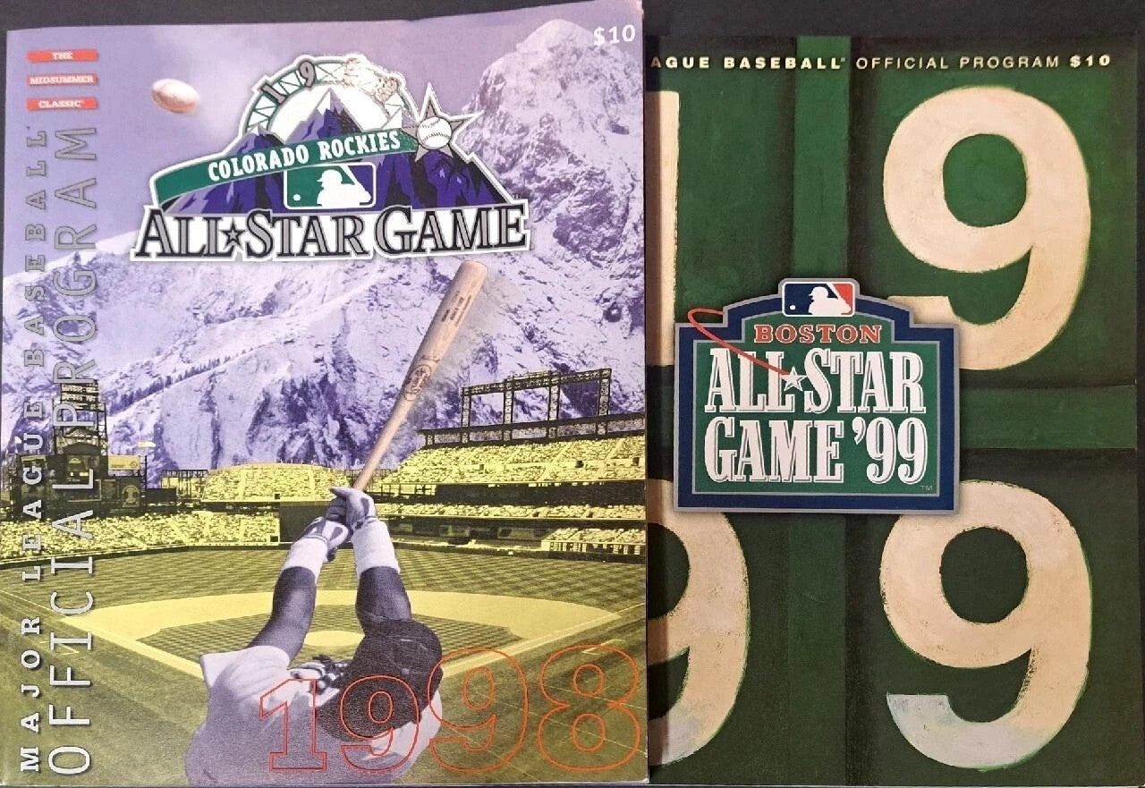 MLB Set: 1998 Colorado & 1999 Boston All Star Game Programs ~ Mint Sealed 🍁⚾