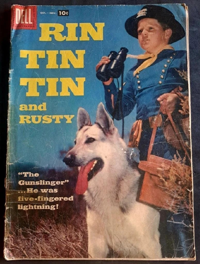 RIN TIN TIN and RUSTY #21 (VG) ~ Dell 1957 ~ Lee Aaker photo Cover