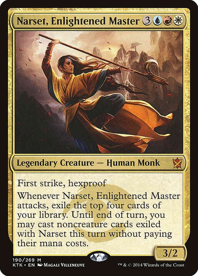 Narset, Enlightened Master #190 (LP-NM) Rare from Khans of Tarkir MTG 2014