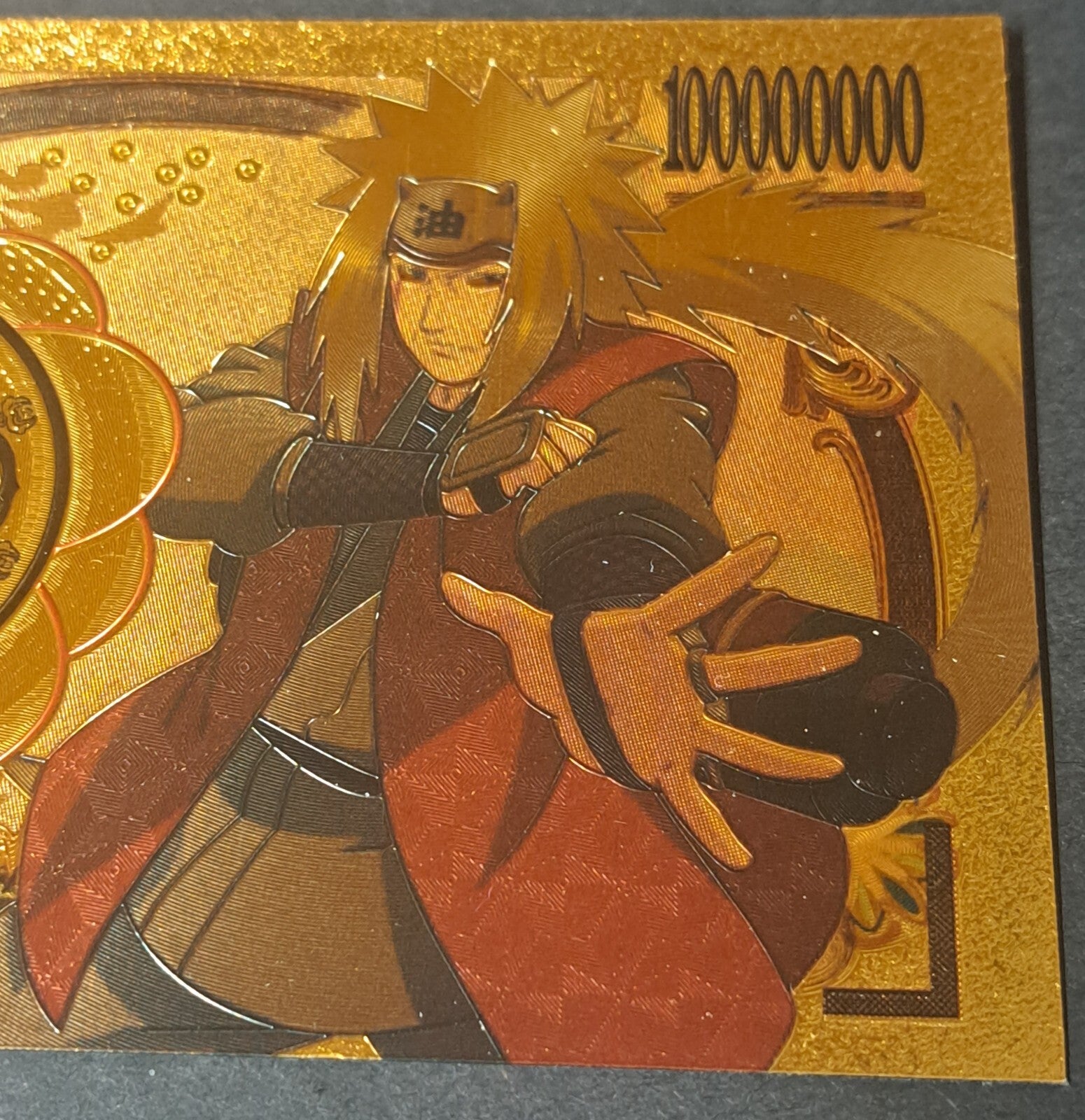 JIRAIYA - Japanese Anime; .9999 GOLD Billion Yen; With display holder
