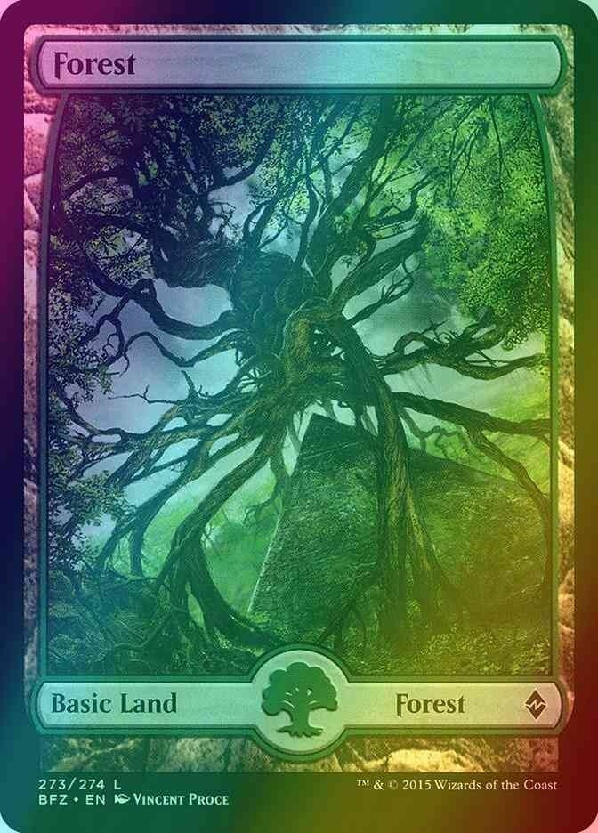 Full Art Forest FOIL (LP-NM) ~ from Battle for Zendikar #273 MTG