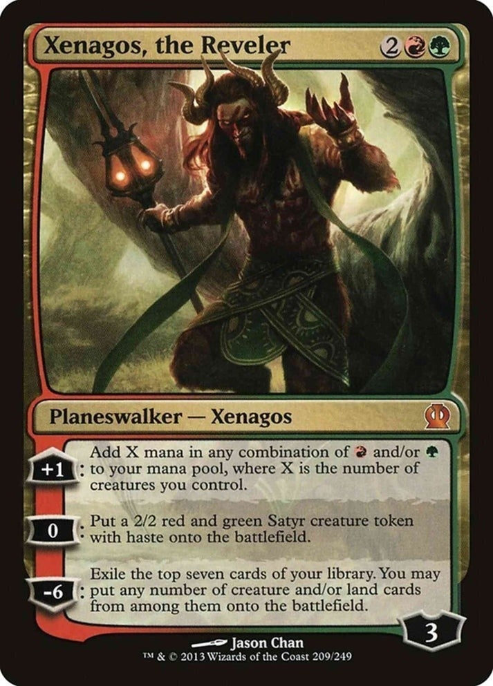 Xenagos, the Reveler (LP-NM) ~ Mythic Rare from Theros #209 MTG