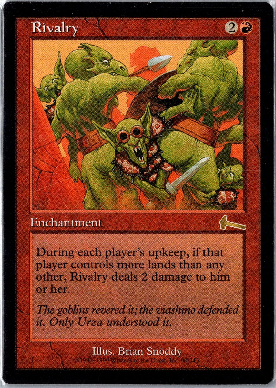 Rivalry (LP-NM) Rare from Urza's Legacy #90 MTG 1999